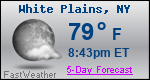 Weather Forecast for White Plains, NY