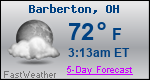 Weather Forecast for Barberton, OH