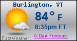 Weather Forecast for Burlington, VT