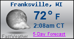 Weather Forecast for Franksville, WI