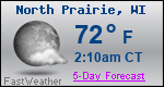 Weather Forecast for North Prairie, WI