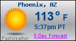 Weather Forecast for Phoenix, AZ