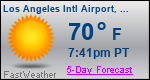 Weather Forecast for Los Angeles International Airport, CA