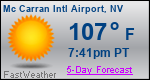 Weather Forecast for Mc Carran International Airport, NV
