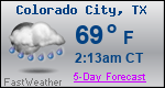 Weather Forecast for Colorado City, TX