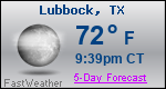 Weather Forecast for Lubbock, TX