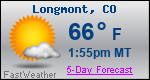 Weather Forecast for Longmont, CO