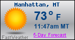 Weather Forecast for Manhattan, MT