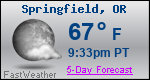 Weather Forecast for Springfield, OR