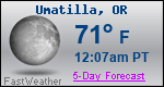 Weather Forecast for Umatilla, OR