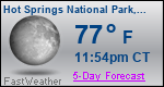 Weather Forecast for Hot Springs National Park, AR