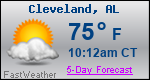 Weather Forecast for Cleveland, AL