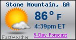 Weather Forecast for Stone Mountain, GA