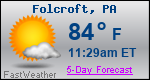 Weather Forecast for Folcroft, PA