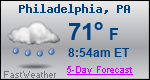 Weather Forecast for Philadelphia, PA