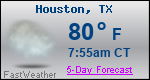 Weather Forecast for Houston, TX