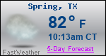Weather Forecast for Spring, TX