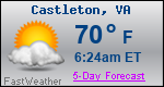 Weather Forecast for Castleton, VA
