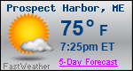 Weather Forecast for Prospect Harbor, ME