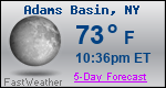 Weather Forecast for Adams Basin, NY