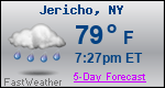 Weather Forecast for Jericho, NY
