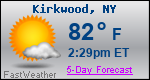 Weather Forecast for Kirkwood, NY