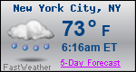 Weather Forecast for New York, NY