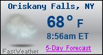 Weather Forecast for Oriskany Falls, NY