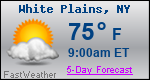 Weather Forecast for White Plains, NY