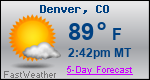 Weather Forecast for Denver, CO