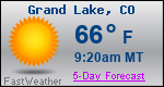 Weather Forecast for Grand Lake, CO