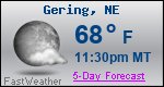 Weather Forecast for Gering, NE