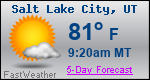 Weather Forecast for Salt Lake City, UT