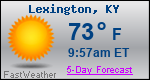 Weather Forecast for Lexington, KY