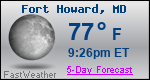 Weather Forecast for Fort Howard, MD