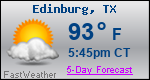 Weather Forecast for Edinburg, TX