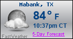 Weather Forecast for Mabank, TX
