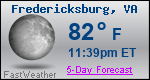 Weather Forecast for Fredericksburg, VA