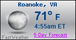 Weather Forecast for Roanoke, VA