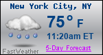 Weather Forecast for New York, NY