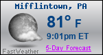 Weather Forecast for Mifflintown, PA