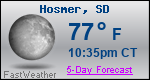 Weather Forecast for Hosmer, SD