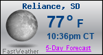 Weather Forecast for Reliance, SD
