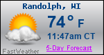 Weather Forecast for Randolph, WI