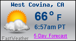 Weather Forecast for West Covina, CA