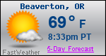 Weather Forecast for Beaverton, OR