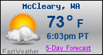 Weather Forecast for McCleary, WA