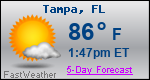 Weather Forecast for Tampa, FL