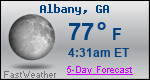 Weather Forecast for Albany, GA