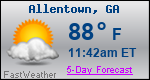 Weather Forecast for Allentown, GA